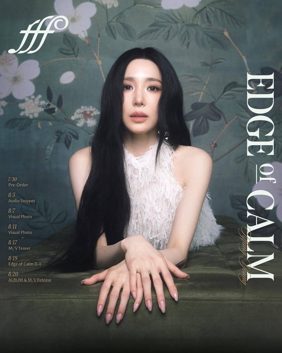 poster full album perdana Edge of Calm dari Tiffany Young