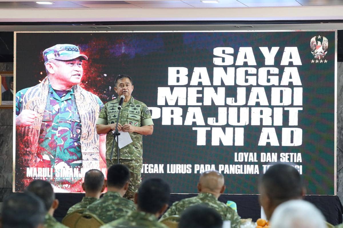 KSAD Maruli Terima Laporan Kenaikan Pangkat 45 Pati, Termasuk Kabais