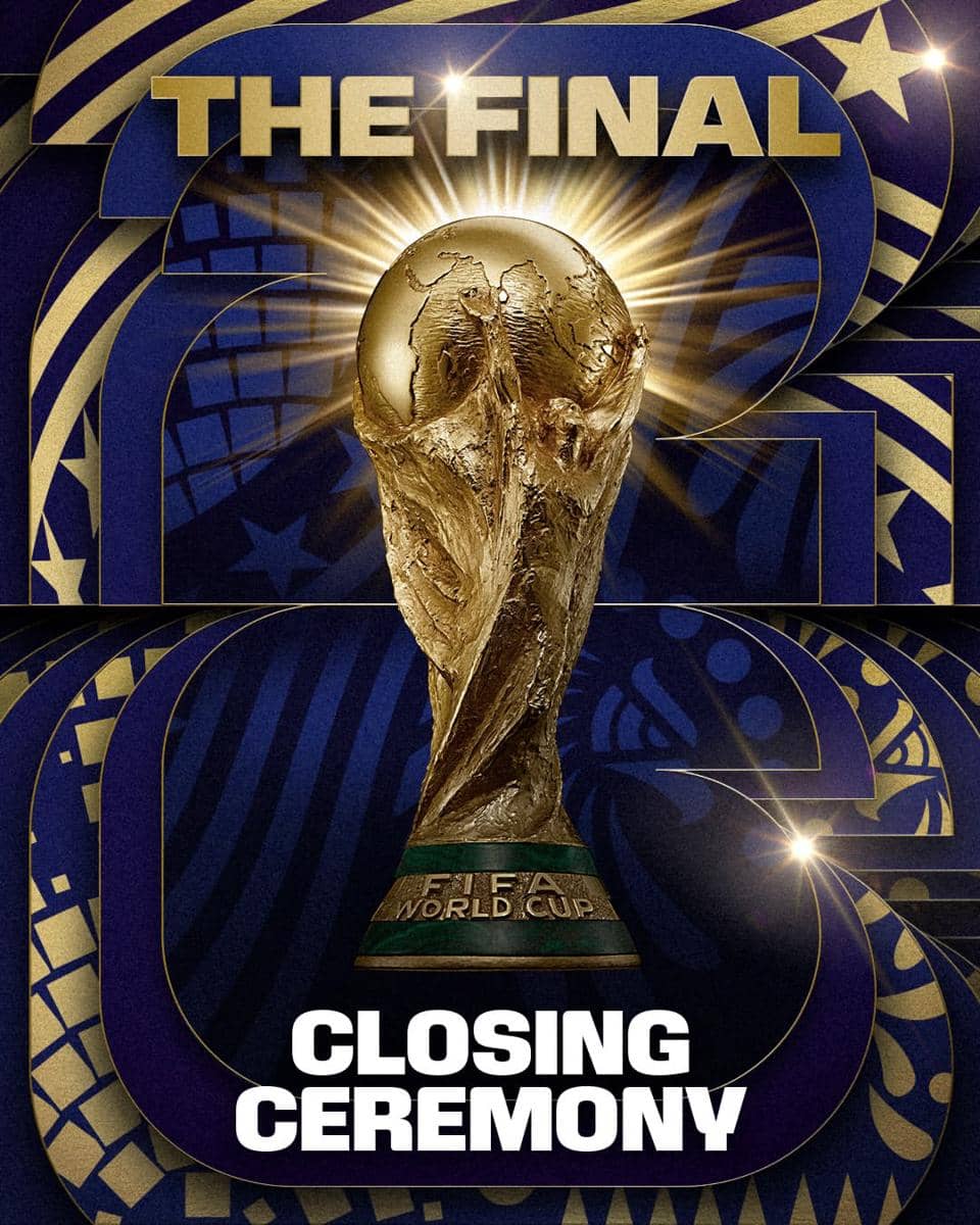 Line Up Closing Ceremony Final Piala Dunia 2026