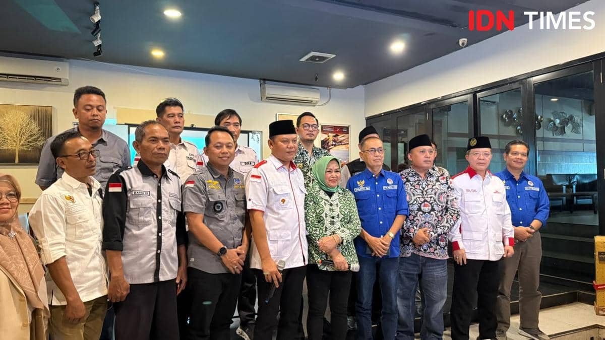 Konferensi Pers 10 Asosiasi Desa di kawasan Tebet, Jakarta Selatan, Rabu (15/7/2026).