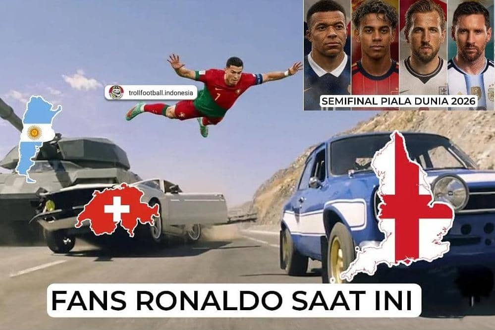 8 Meme Fans Ronaldo Berubah Haluan Dukung Timnas Lain selain Argentina