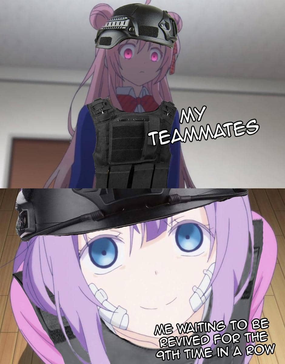 meme anime tentang rekan satu tim