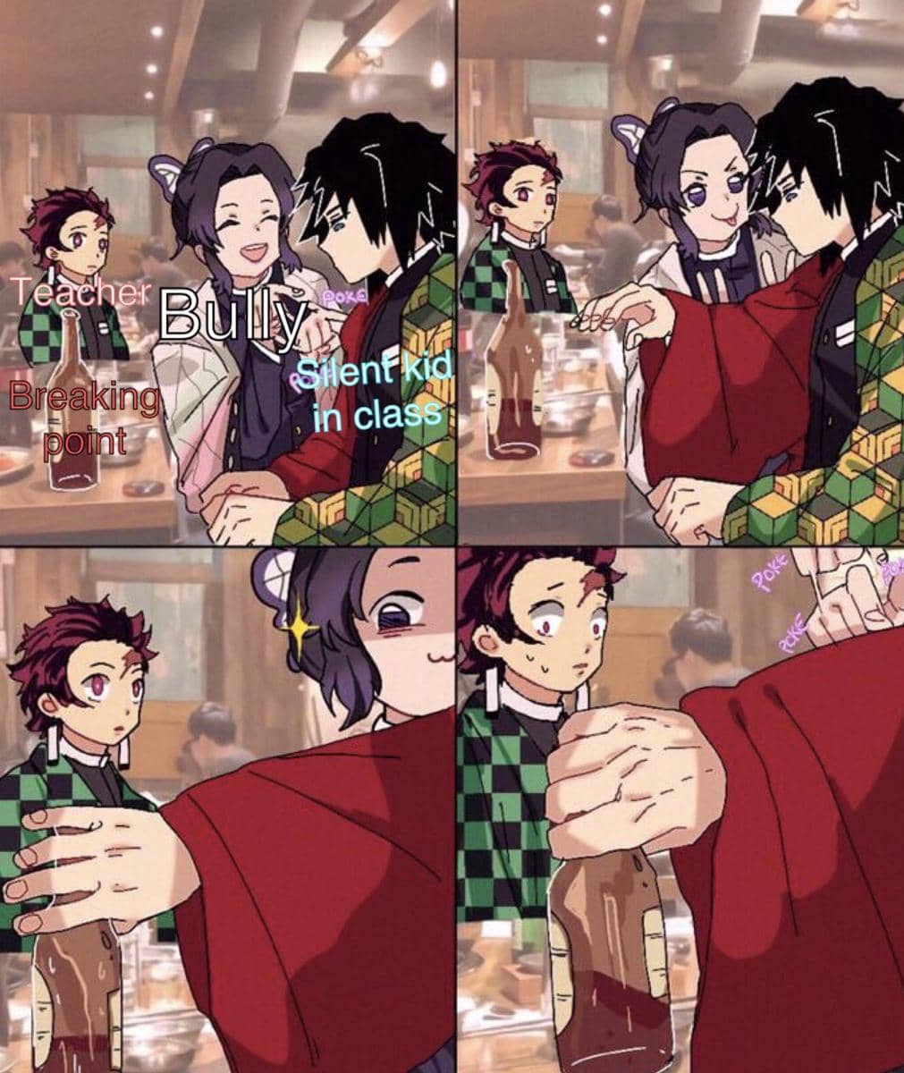 meme anime tentang perundung