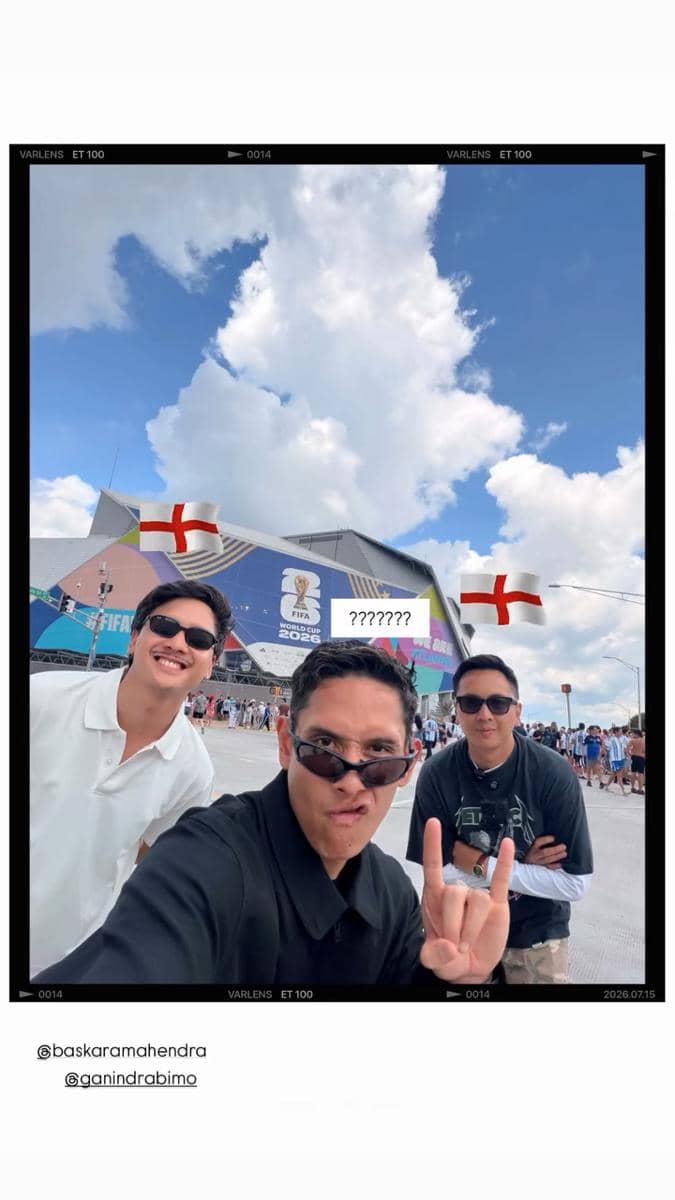 Ganindra Bimo dan Baskara Mahendra nonton semifinal Piala Dunia 2026 (instagram.com/ganindrabimo)