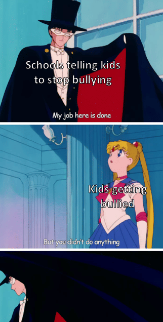 meme anime tentang perundung