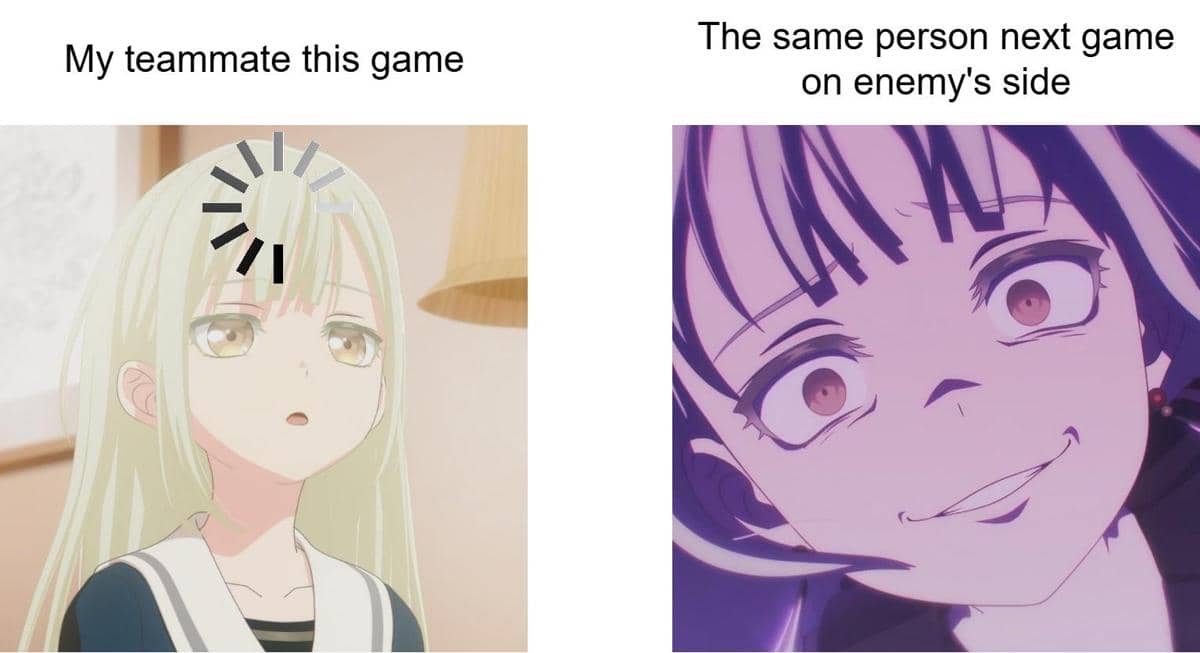 meme anime tentang rekan satu tim