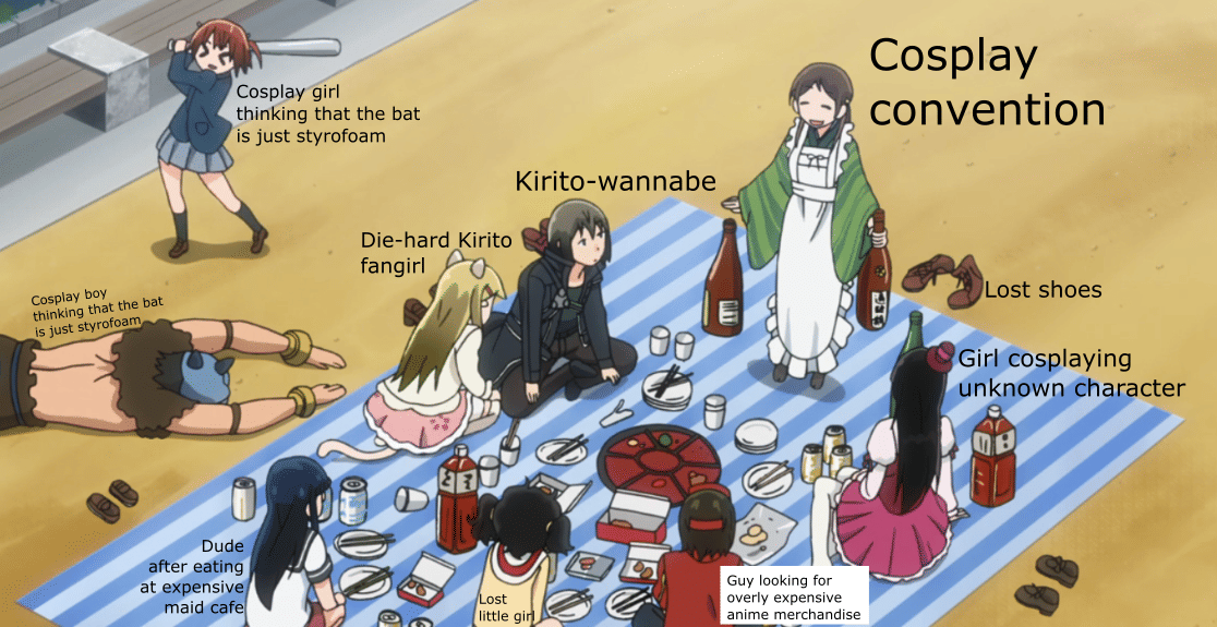 meme anime tentang acara Jejepangan