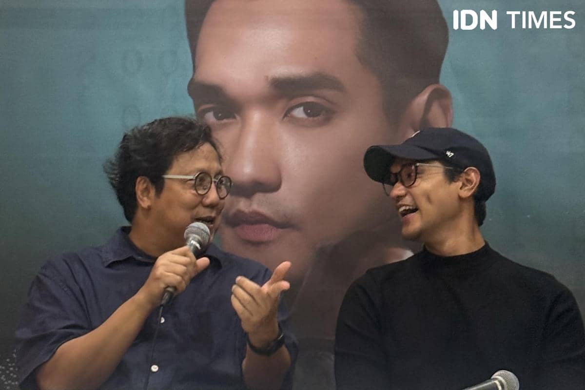 Erwin Gutawa dalam konferensi pers Afgan Retrospektif: The Concert pada Rabu (15/7/2026)