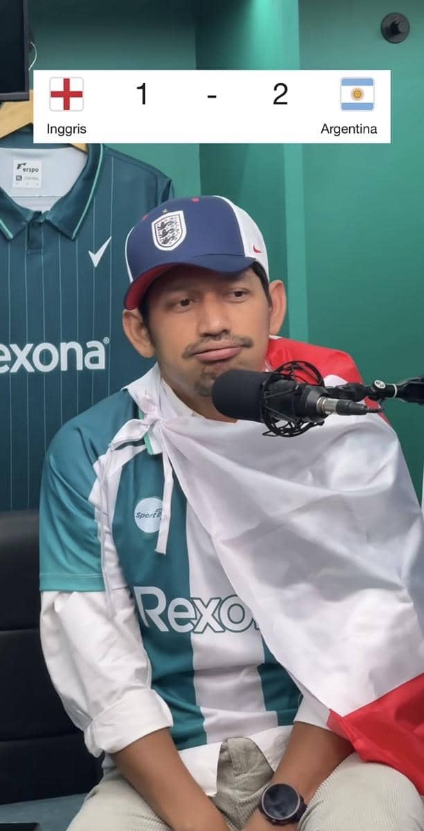 potret reaksi artis nonton Argentina vs Inggris di liga Piala Dunia 2026