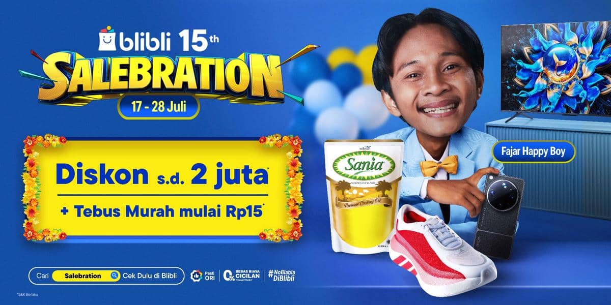  Salebration 15 Tahun, Blibli Punya Promo untuk Bikin Minggu Baru Jadi Happy