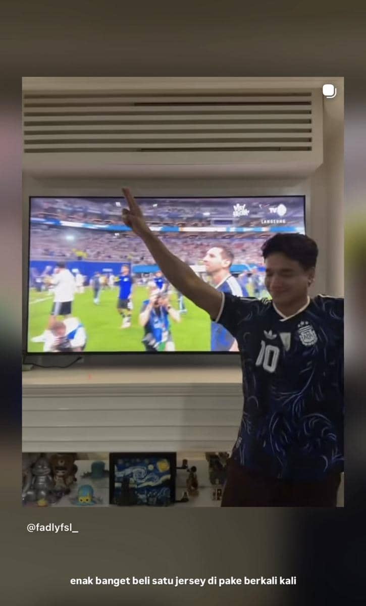 potret reaksi artis nonton Argentina vs Inggris di liga Piala Dunia 2026