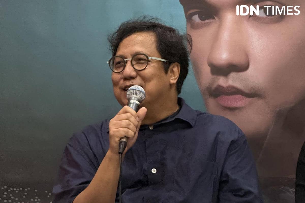 Erwin Gutawa dalam konferensi pers Afgan Retrospektif: The Concert pada Rabu (15/7/2026)