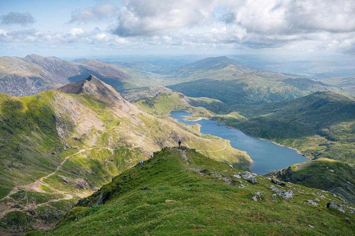 pemandangan alam di Taman Nasional Eryri (Snowdonia), Wales