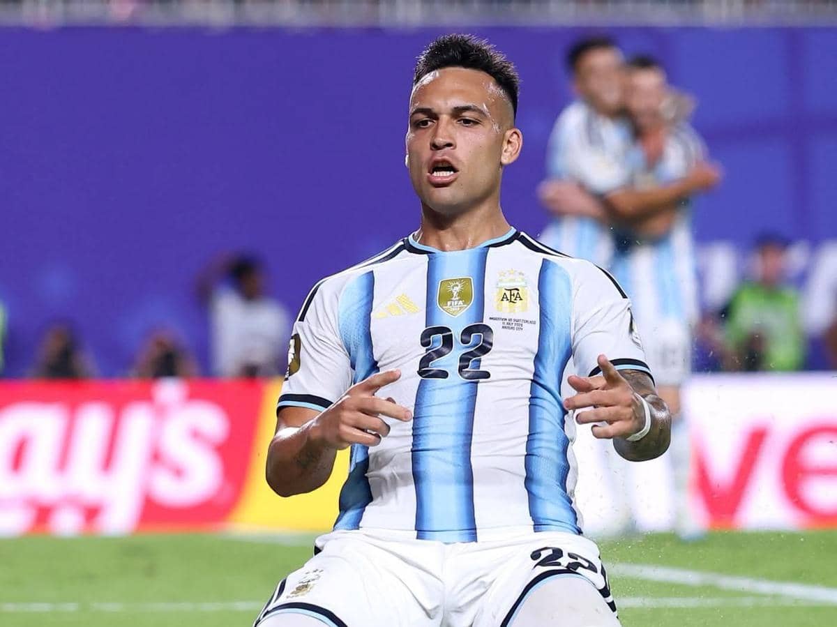 Lautaro Martinez merayakan gol di Piala Dunia 2026
