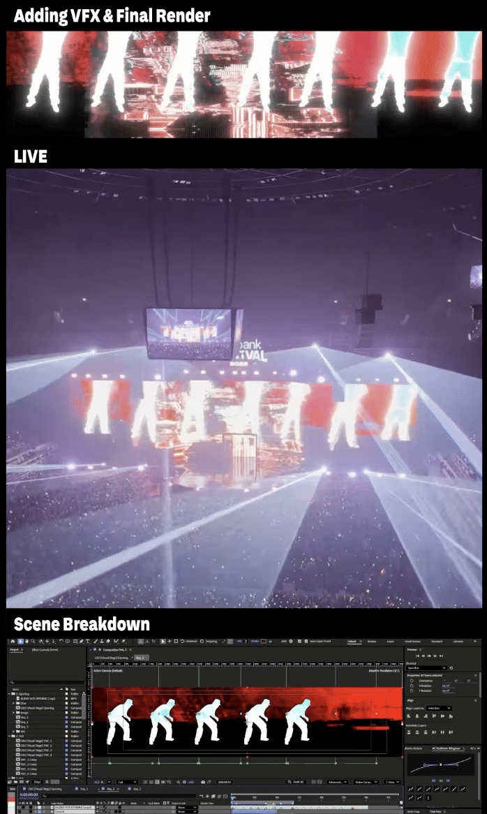 proses pembuatan backdrop konser