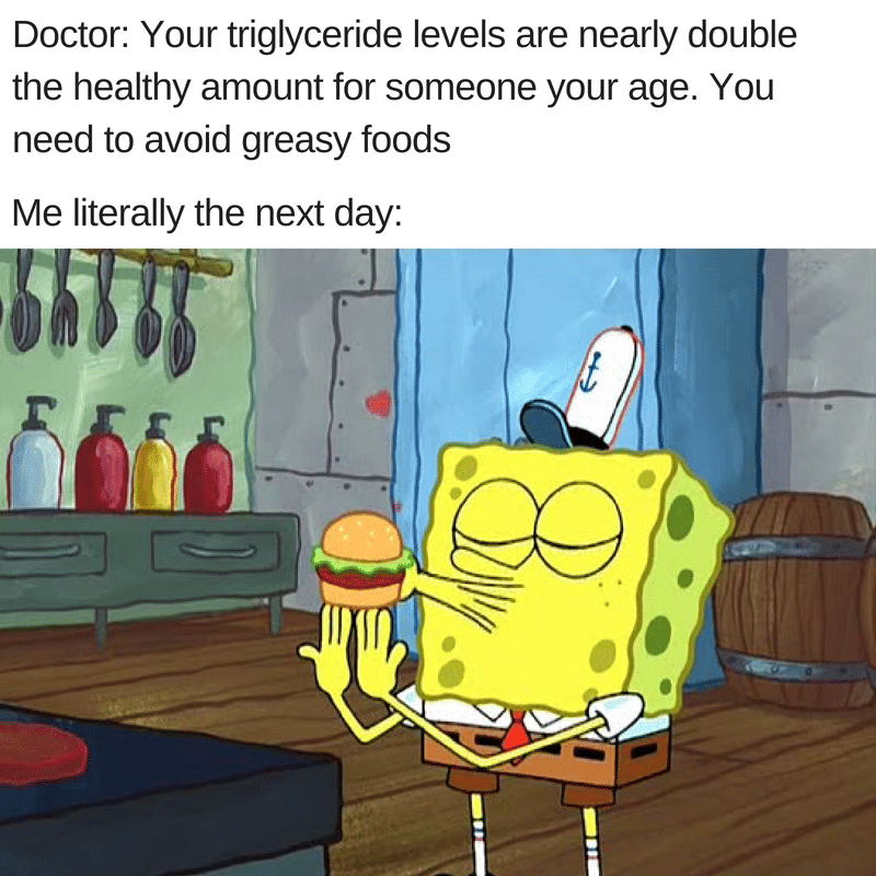 meme SpongeBob tentang hidup sehat