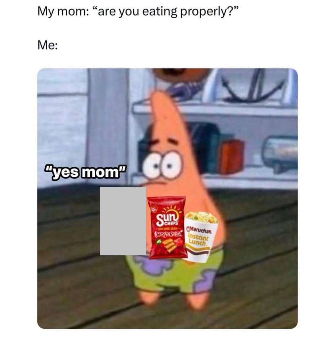 meme SpongeBob tentang hidup sehat