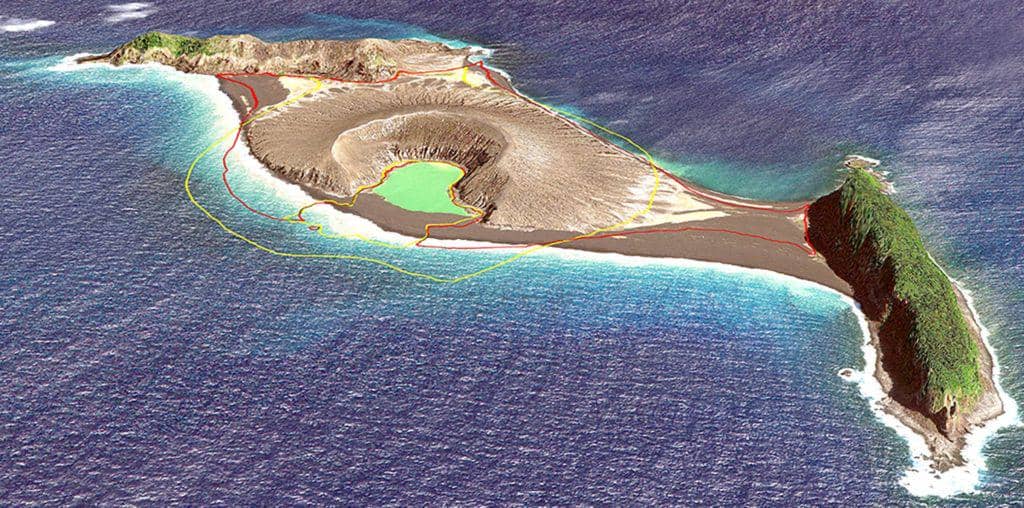 ilustrasi pulau hunga tonga hunga ha’apai 