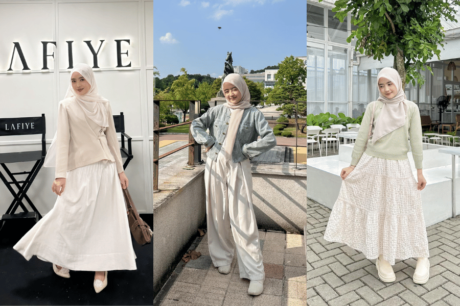 8 Mix and Match Hijab Chic ala Aisha CoC 3, Sering Tampil Syar'i