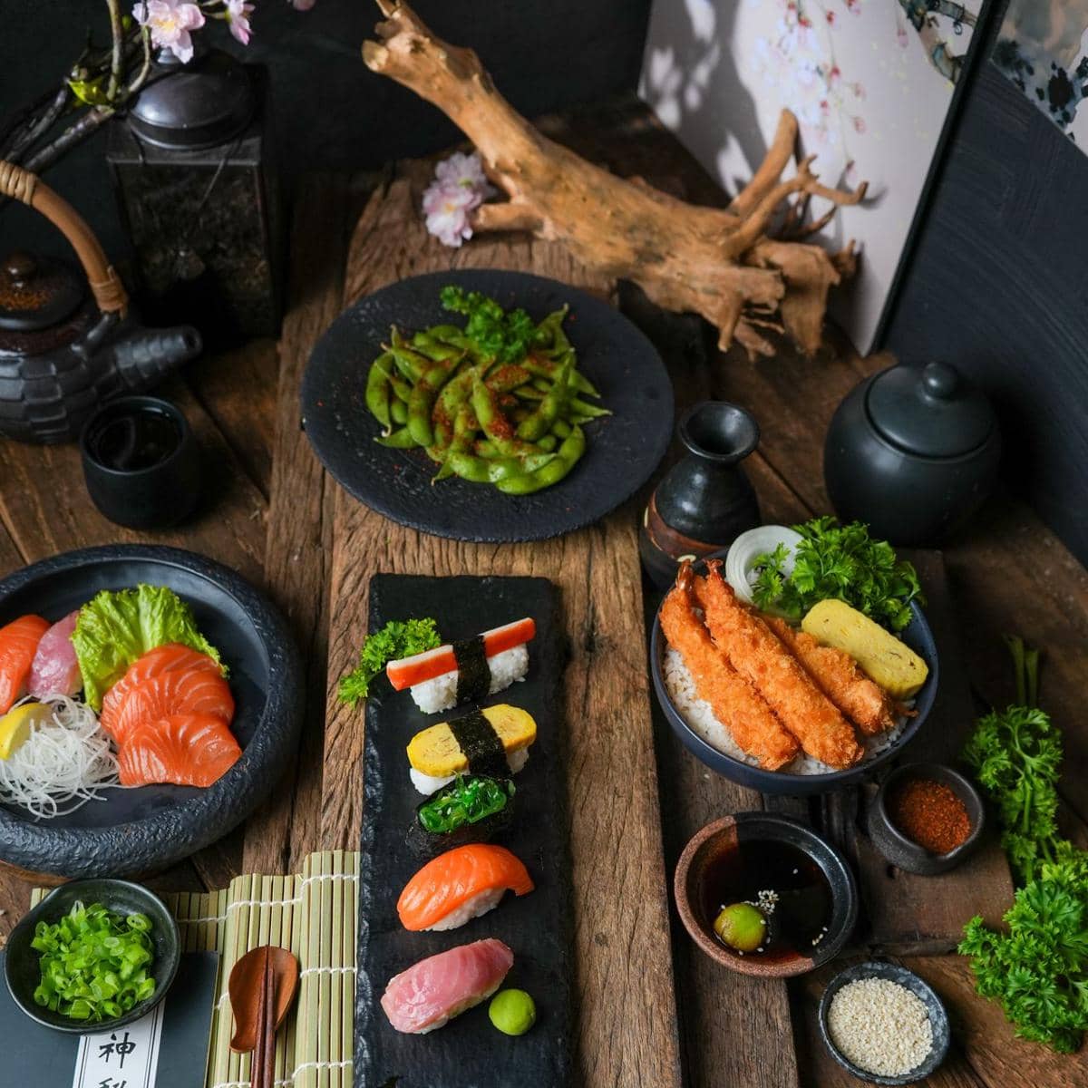 ilustrasi menu lengkap kaiseki
