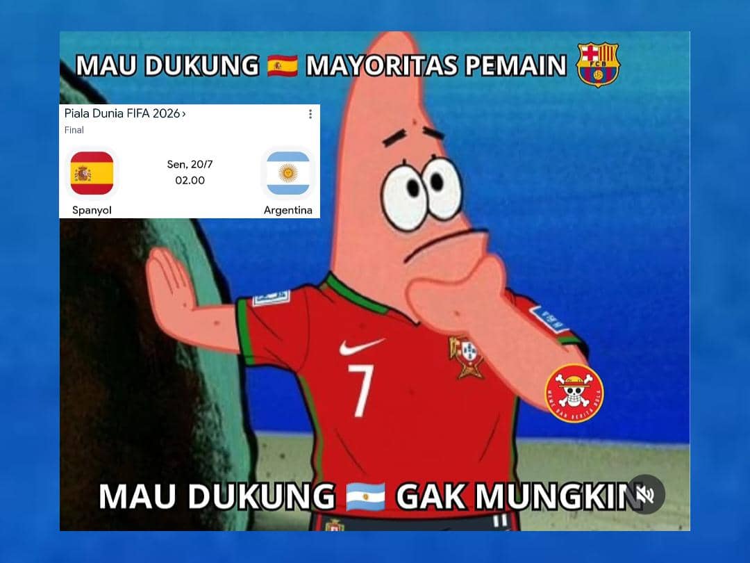 8 Meme Fans Ronaldo Pilih Dukung Spanyol daripada Argentina buat Final
