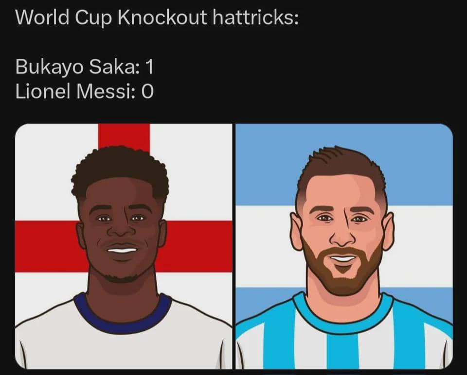 meme Saka hat trick