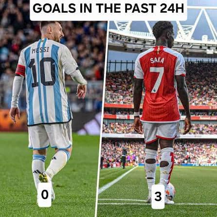 meme Saka hat trick