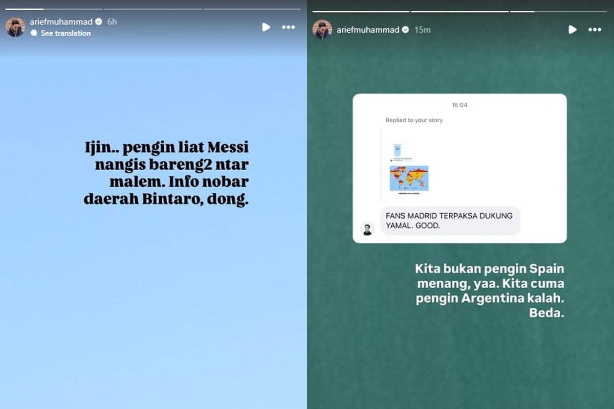 euforia artis jelang final Piala Dunia 2026 (instagram.com/ariefmuhammad)