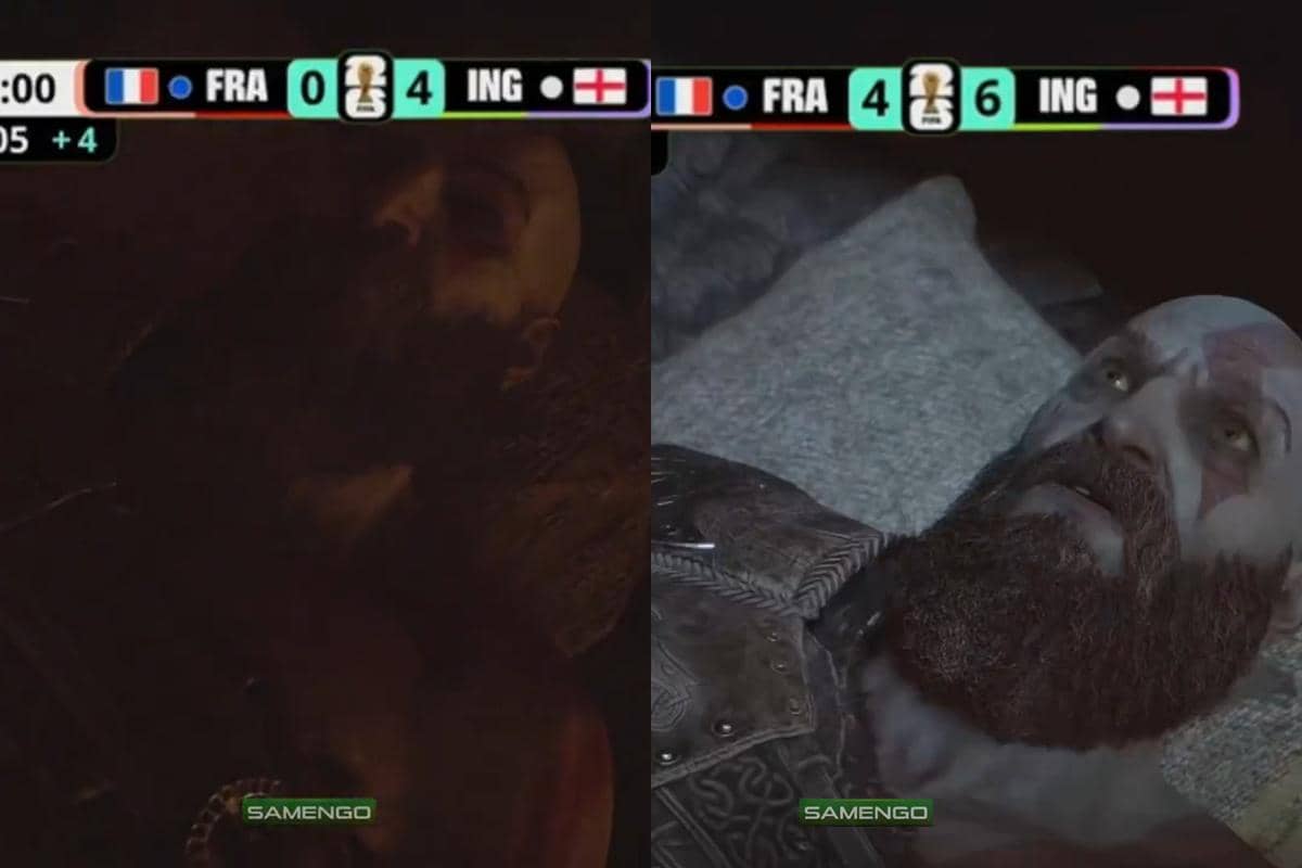 meme pertandingan Inggris vs Prancis hujan gol (x.com/samego_ofc)