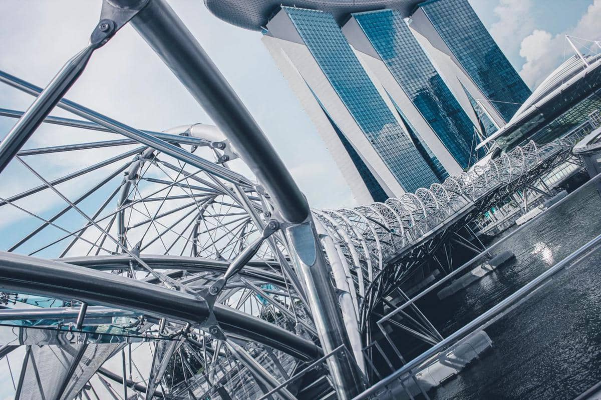 Jembatan Helix di Singapura.