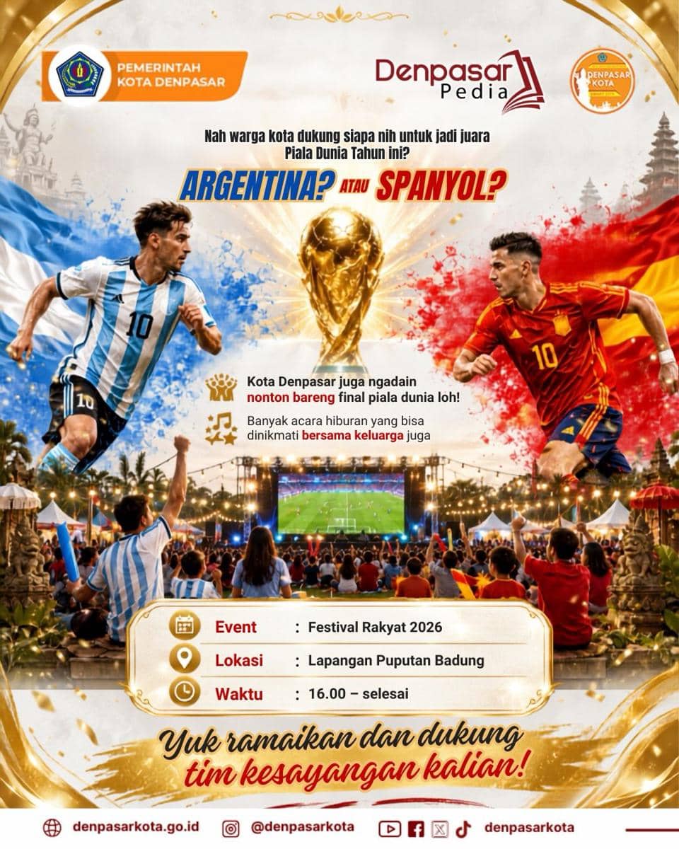 jadwal nobar final Piala Dunia 2026 di Lapangan Puputan Badung (instagram.com/denpasarkota)