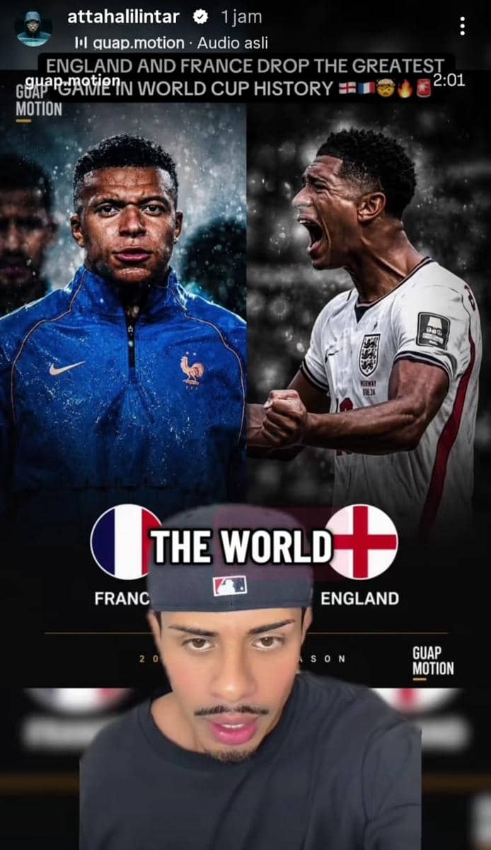 Reaksi artis Indonesia soal hasil match Inggris vs Prancis