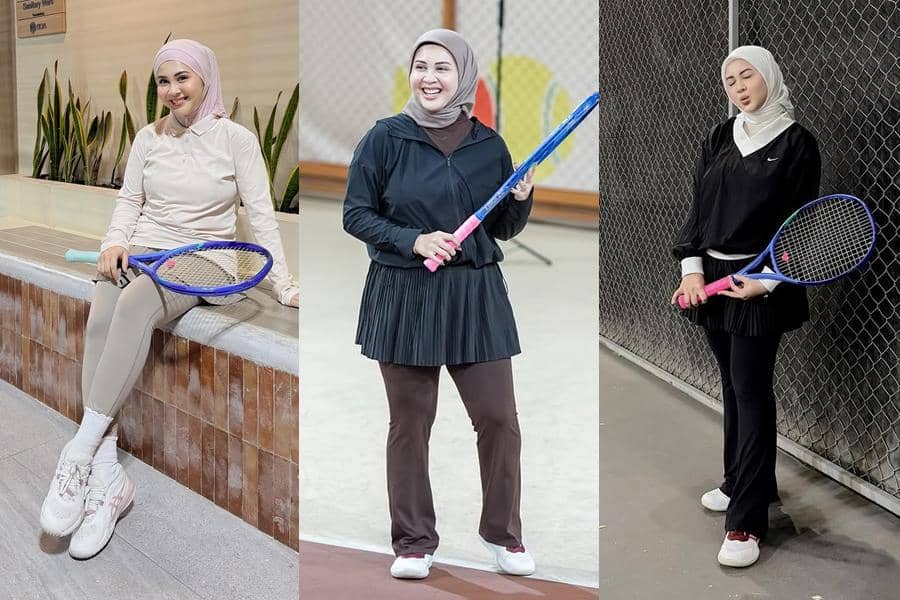 7 Outfit Tenis Hijab Friendly ala Kesha Ratuliu, Bikin Tetap Pede!