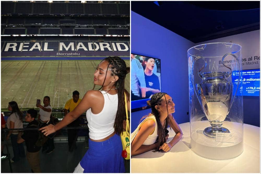 10 Potret Novia Bachmid Tur Markas Real Madrid di Bernabéu Stadium