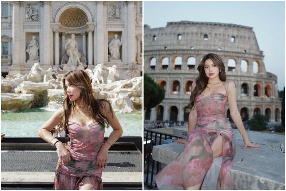 10 Potret Regina Phoenix Pertama Kali Liburan di Kota Roma, Eksotis!