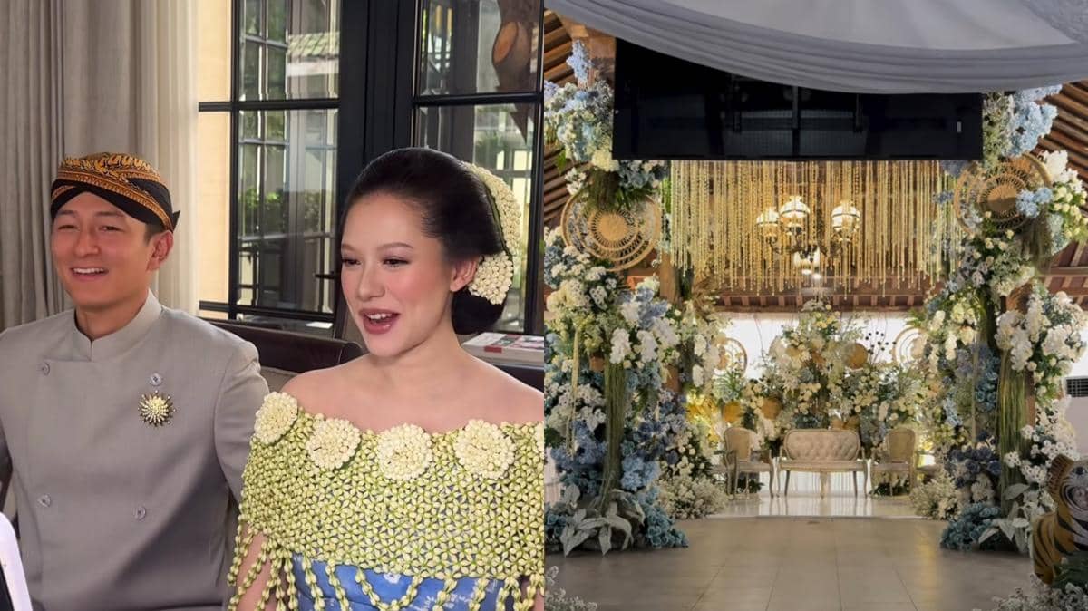 Dekorasi Mitoni Rio Haryanto-Athina, Kombinasi Floral dan Adat Jawa