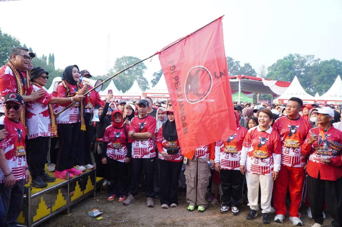 6 Ribu Warga Lamteng Ikut Gebyar Sehat Soekarno, Ada Senam dan Donor Darah