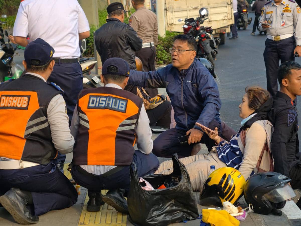 Kecelakaan Beruntun di MT Haryono, 4 Orang Terluka