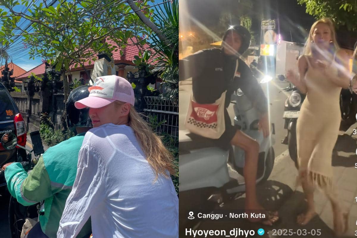 Hyoyeon SNSD naik ojek online dan bikin konten Tiktok di Bali