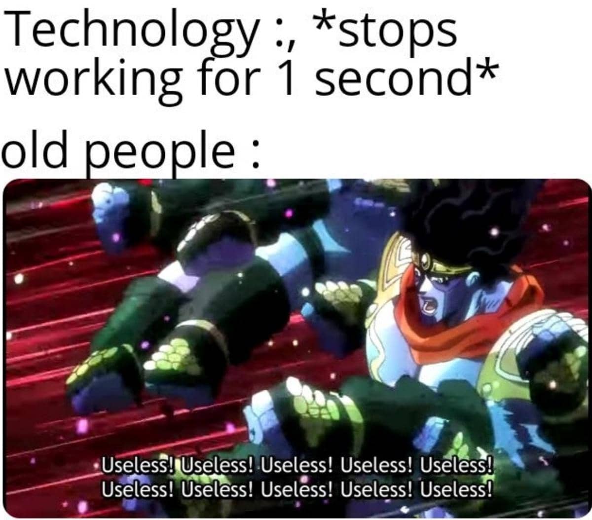 meme anime tentang orang-orang tua