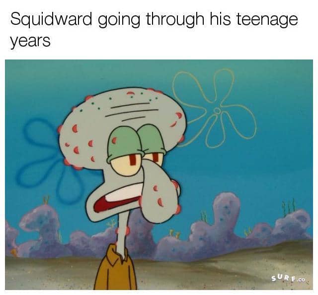 meme SpongeBob tentang anak remaja