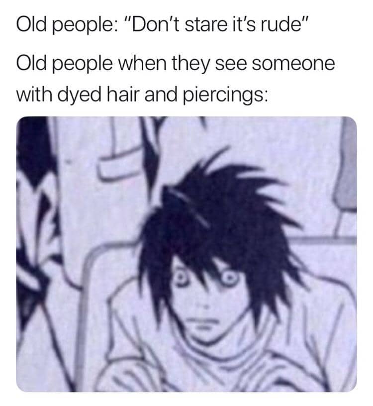 meme anime tentang orang-orang tua