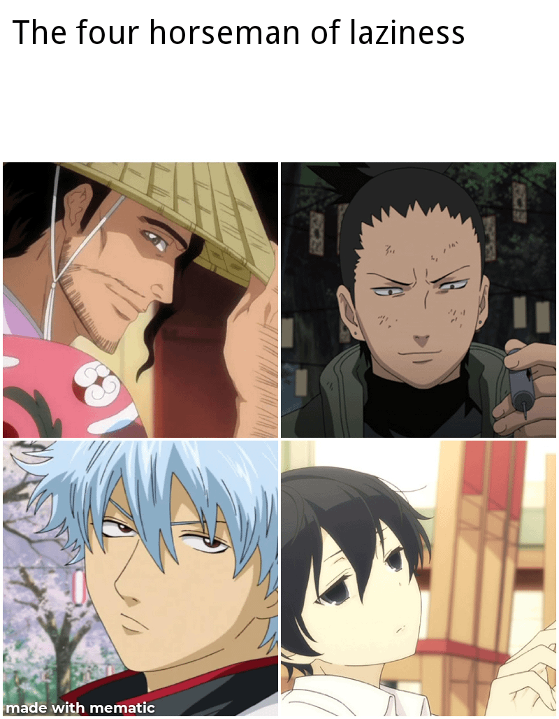 meme anime tentang sifat malas