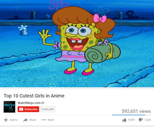 meme SpongeBob tentang anak remaja