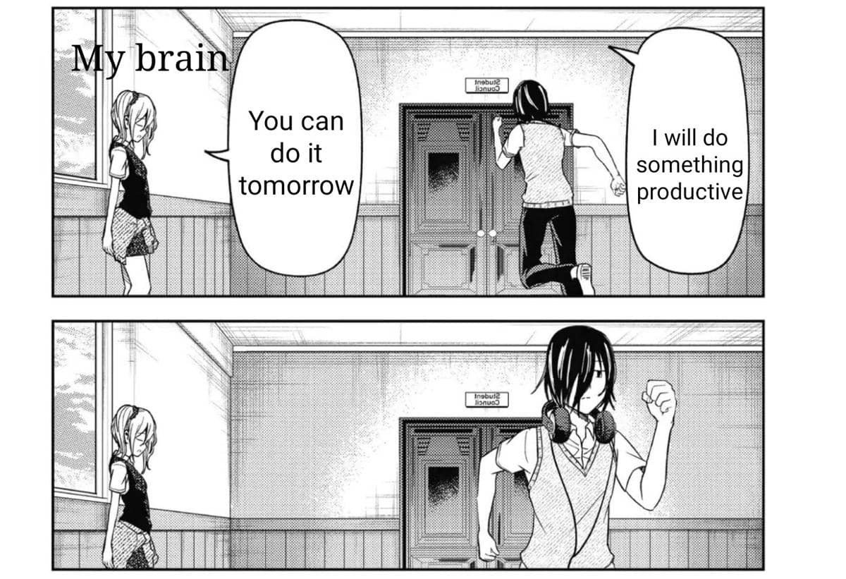 meme anime tentang sifat malas