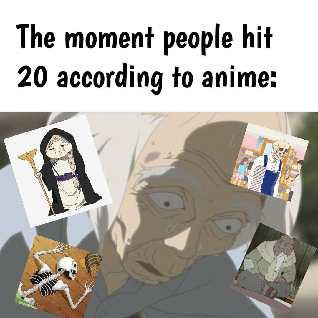meme anime tentang orang-orang tua