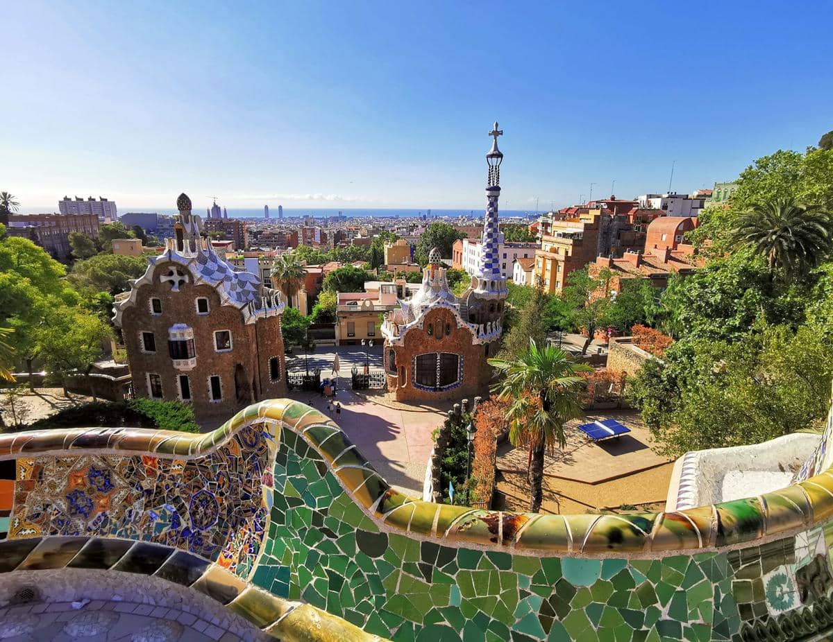 ilustrasi pemandangan kota Barcelona