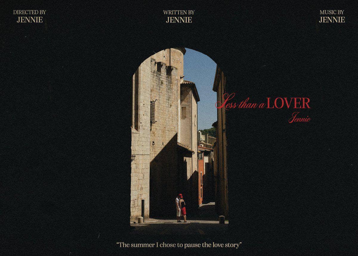 teaser poster single solo baru Jennie, Less Than A Lover