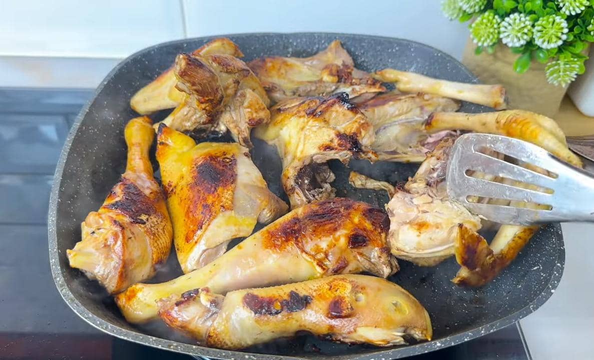 ilustrasi memanggang ayam