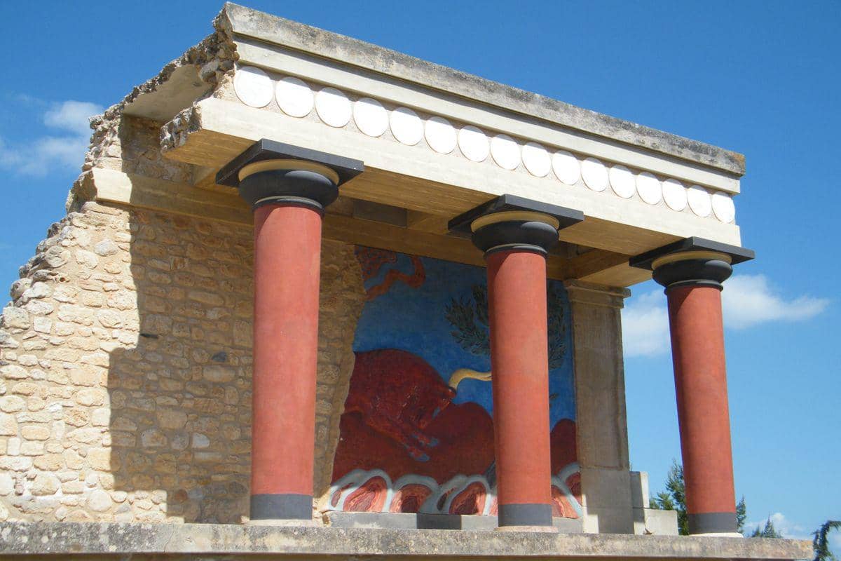 potret reruntuhan Istana Knossos